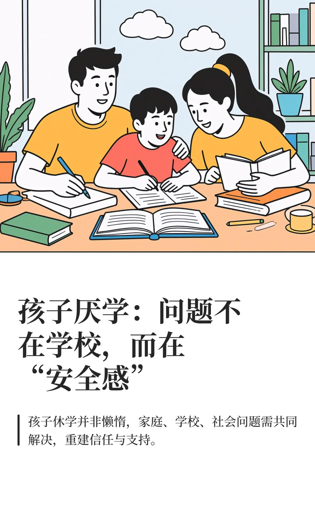 孩子厌学：问题不在学校，而在“安全感”