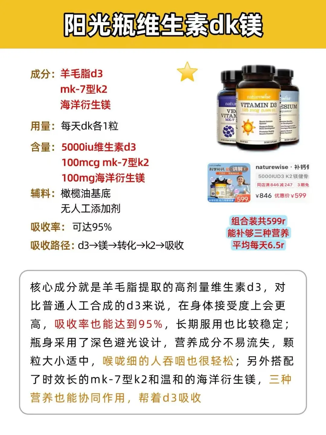 阳光瓶和AAYW维生素d3，双11应该选哪个？