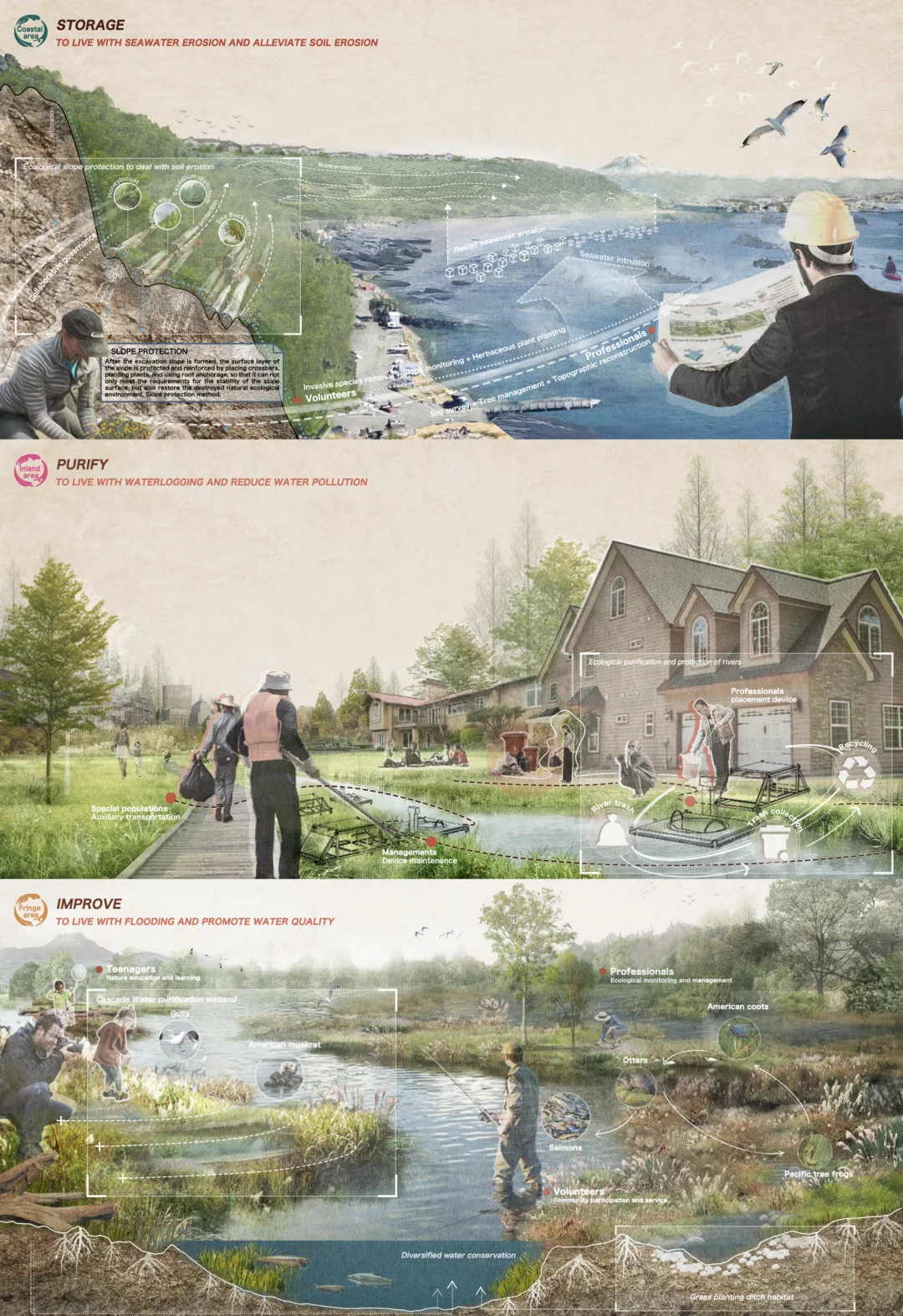 ?ASLA|对峙➡️共生:雨洪治理+生态修复⁉️