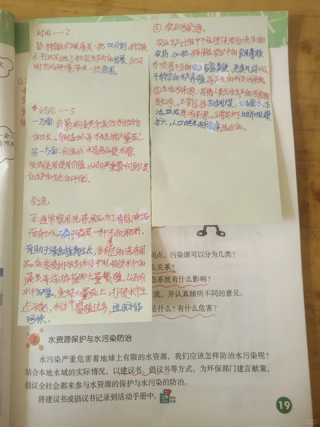 六下冀教版科学第五课:水污染