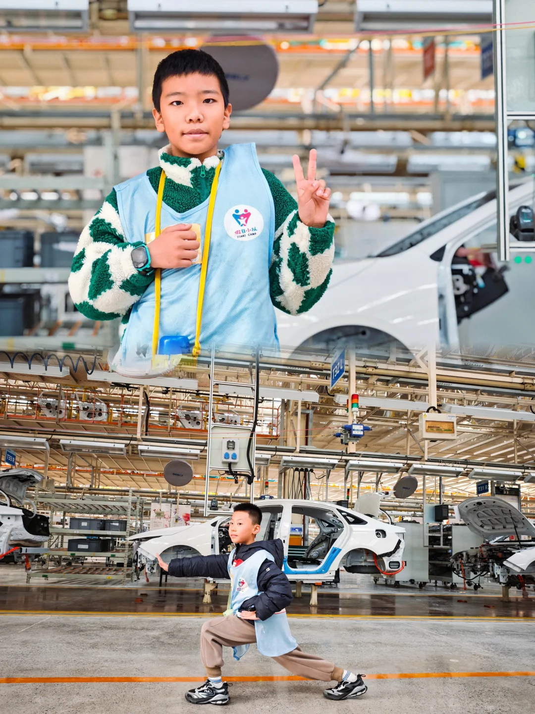 当娃走进吉利汽车工厂,秒变未来汽车工程师!