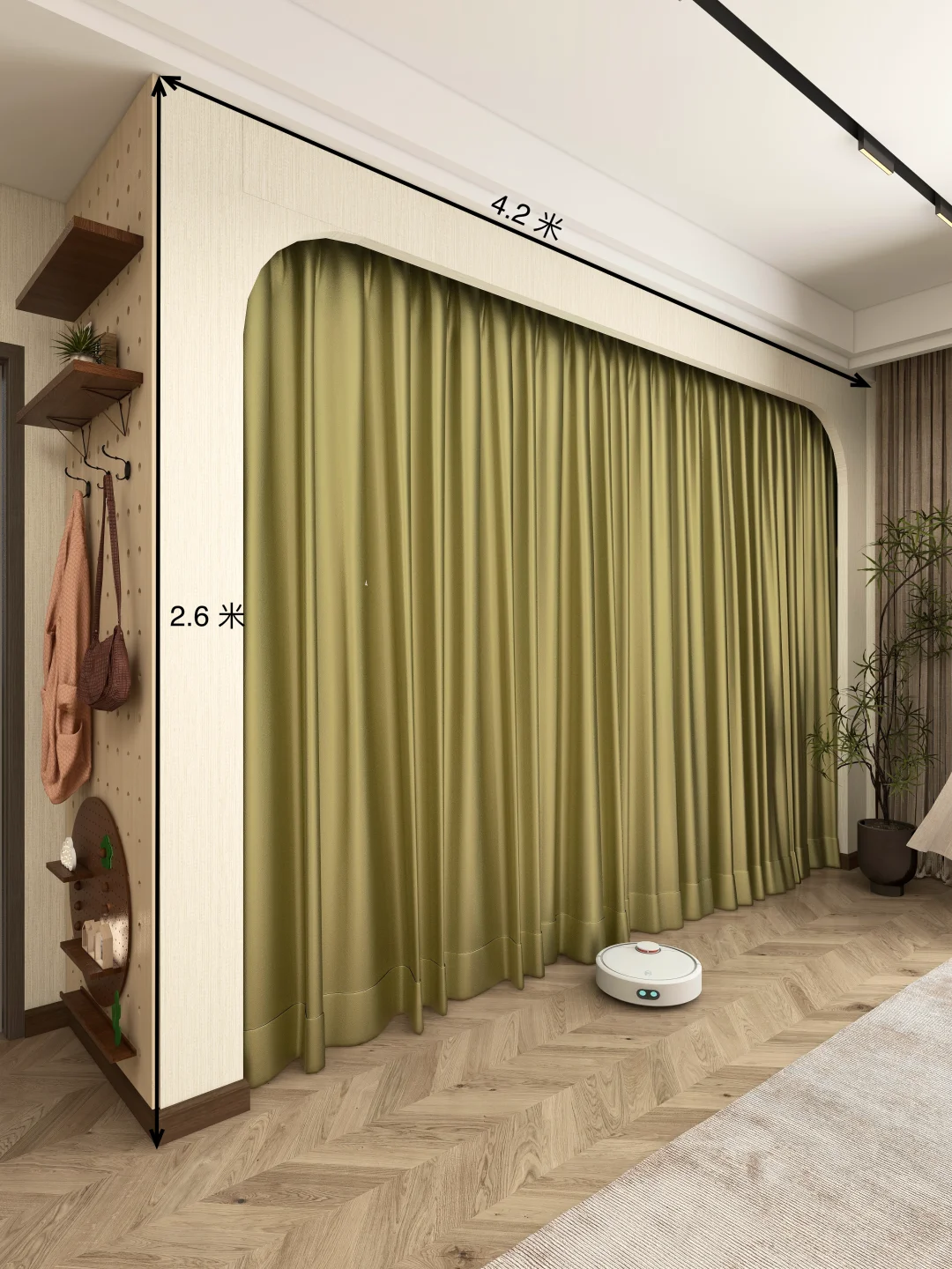 设计师说:衣柜全用金属的，给我开眼了