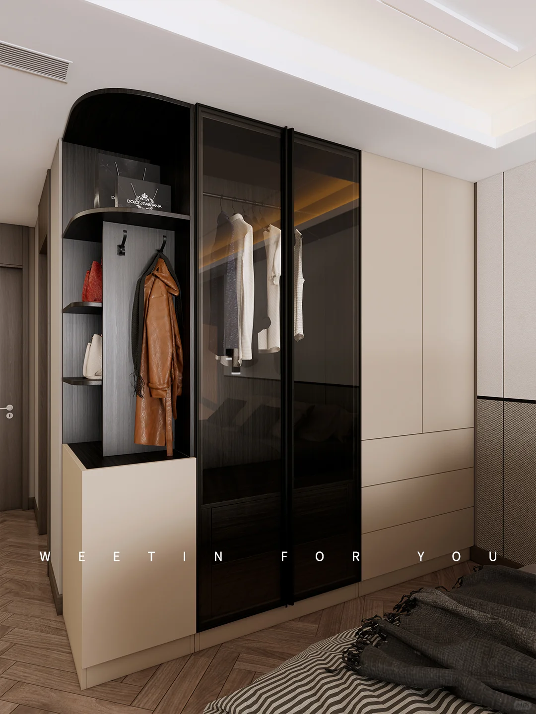 挖到宝? 主卧定制衣柜,实用与颜值封神