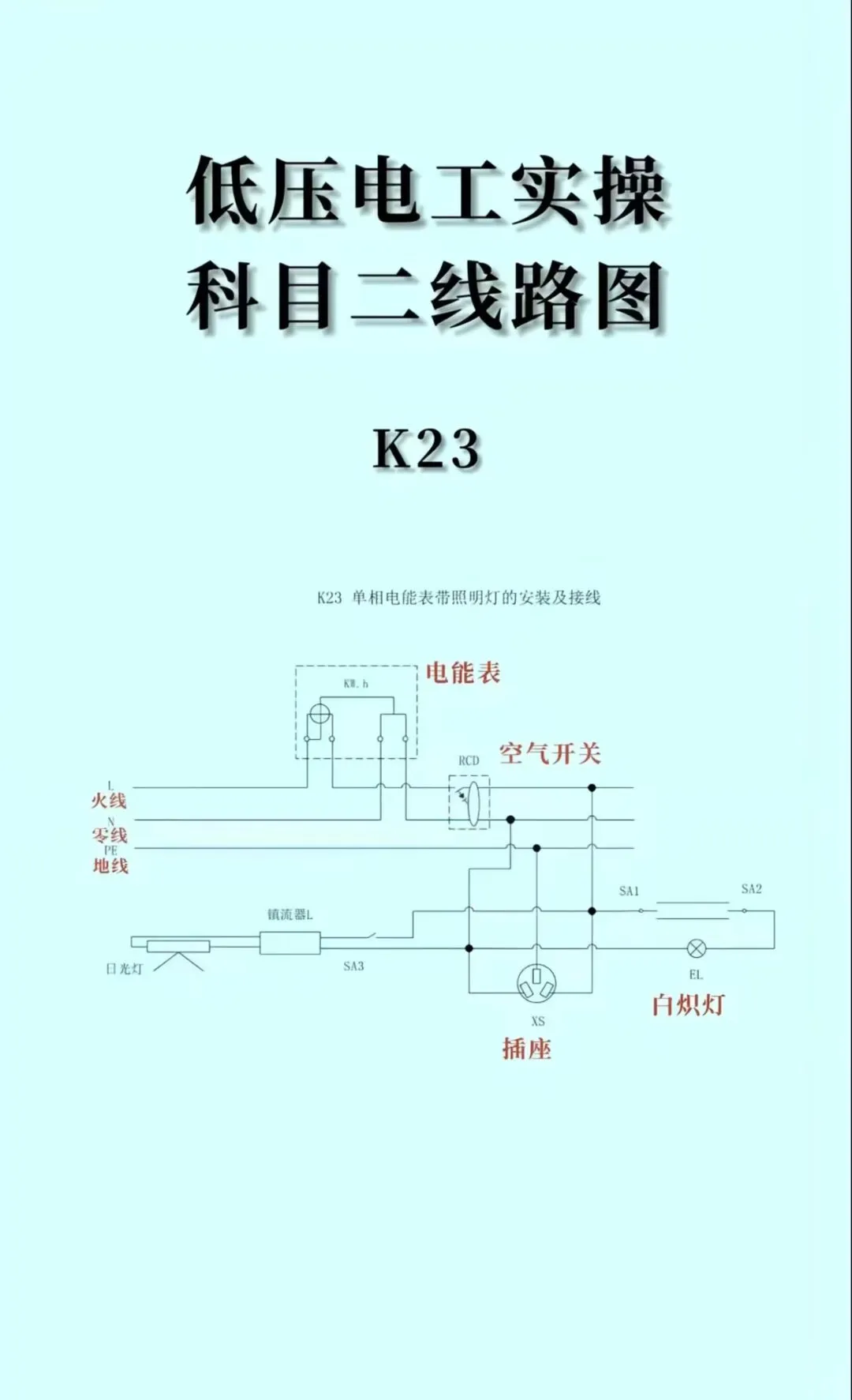 天津低压电工实操线路图