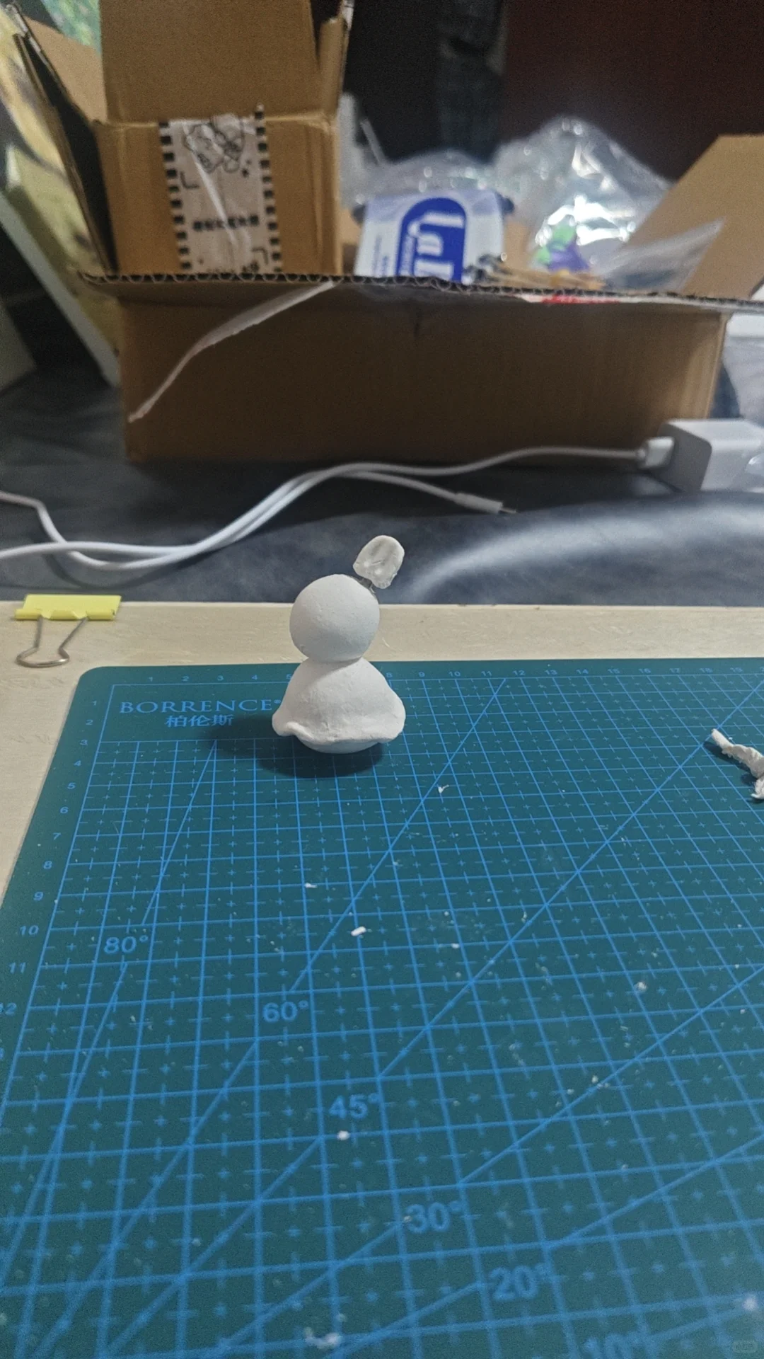 第一次用粘土捏了四个小可爱