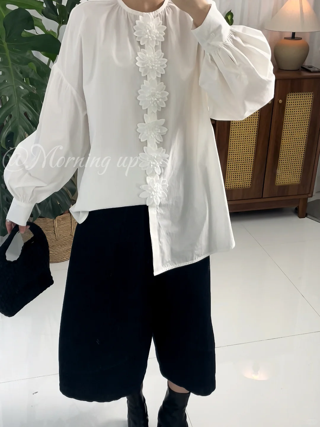 小众设计感白衬衫