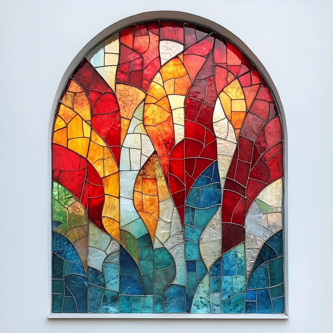 建筑材料：彩色玻璃