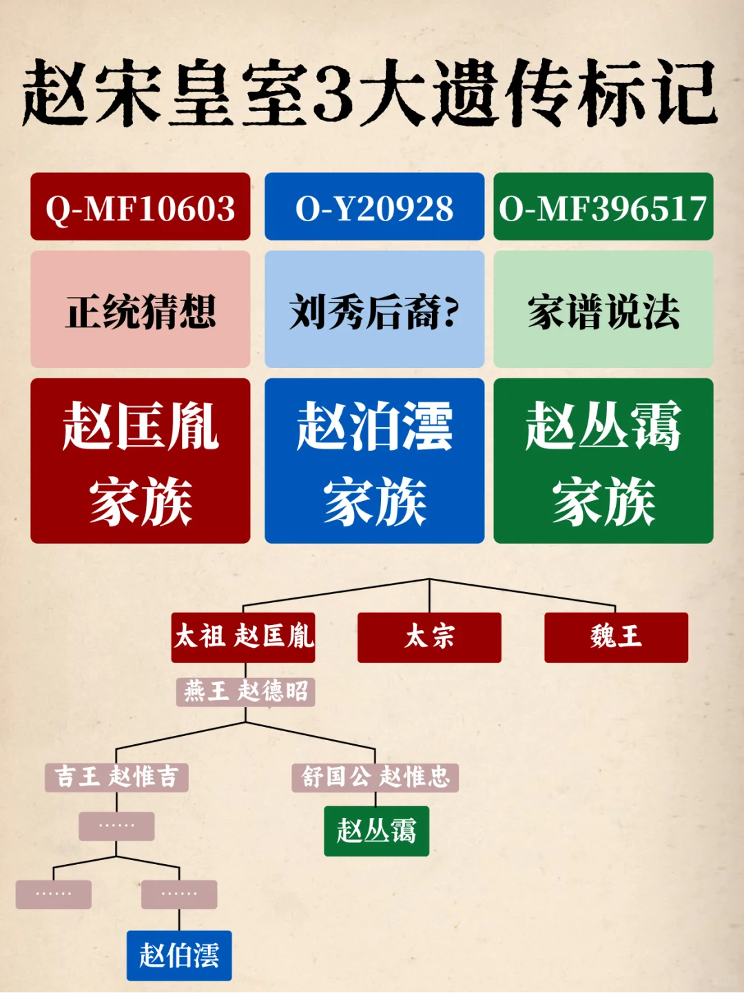 基因研究发现的惊天大瓜:赵宋皇室三种血脉