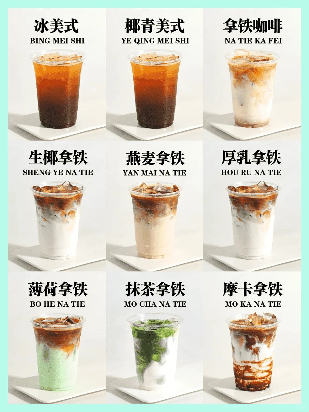 九款基础咖啡配方三分钟学会