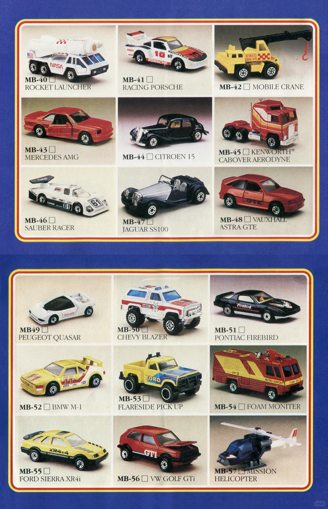 2刀的快乐，火柴盒1987/88年收藏者产品目录