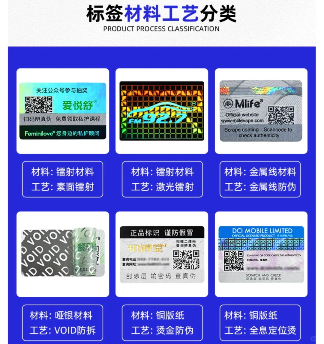 镭射VOID防伪标签/个案分享