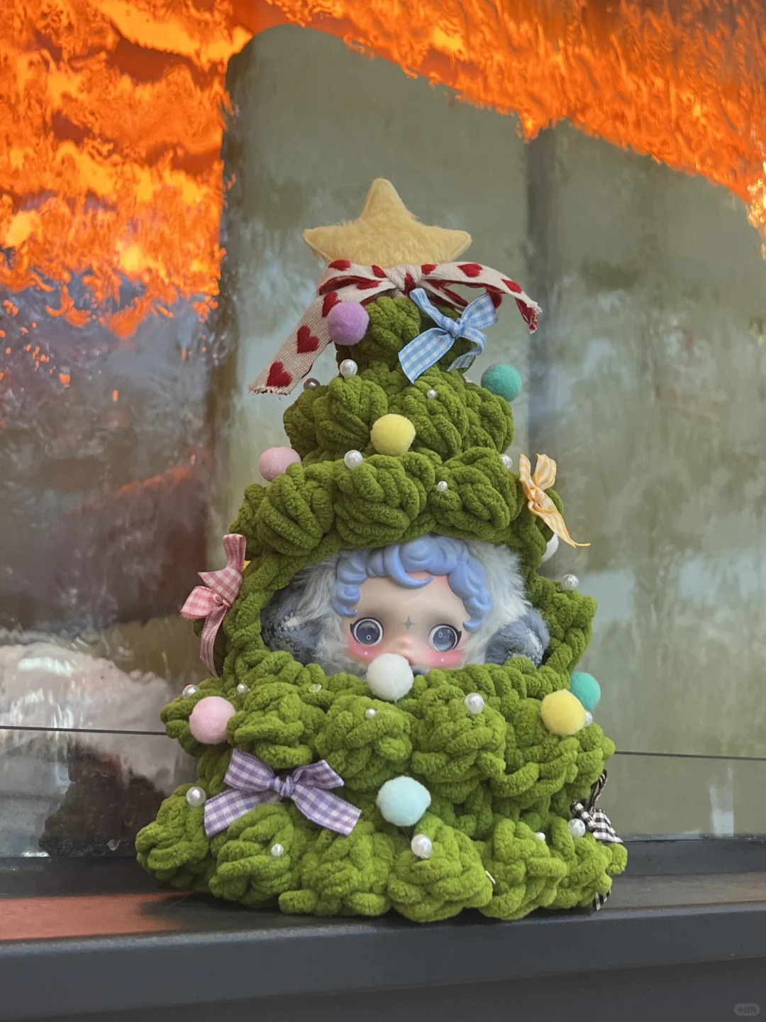 娃也来感受下瀑布啦