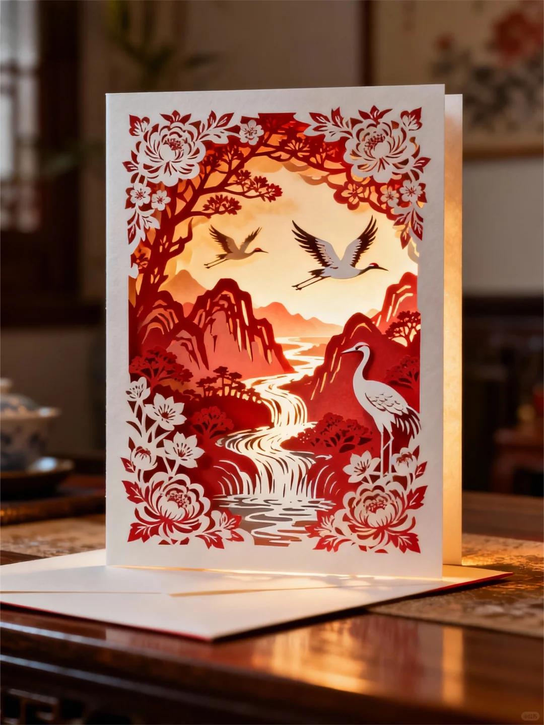 这纸上的3D立体山水，美到让人窒息！?️