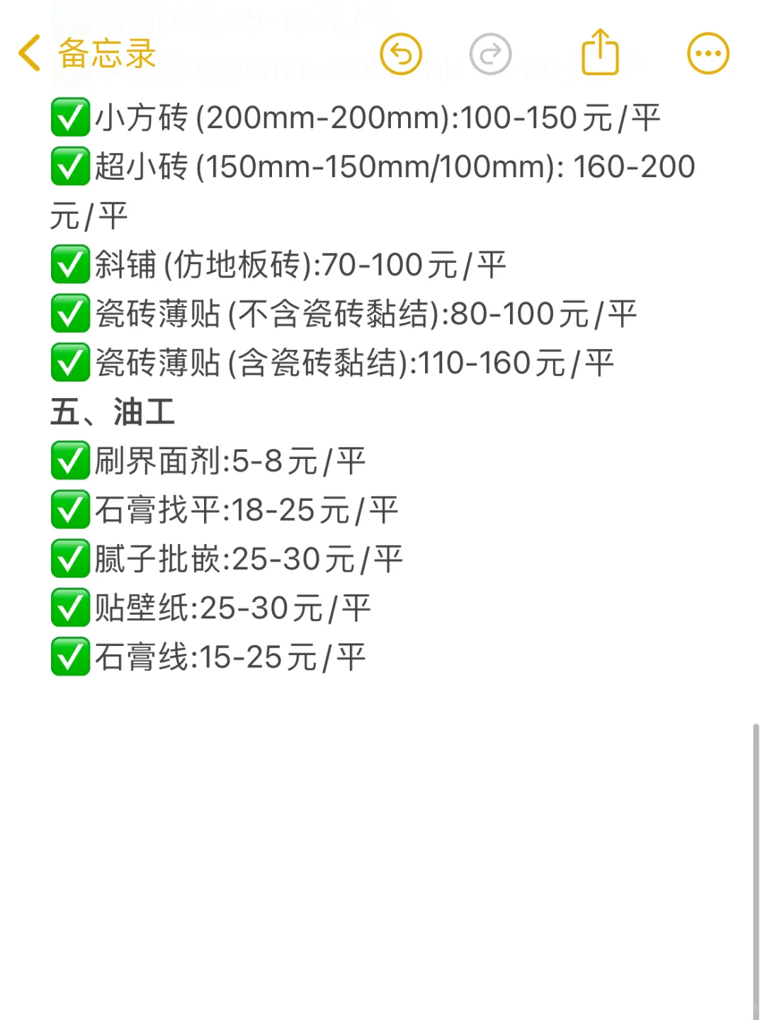 旧房翻新预算清单来了！