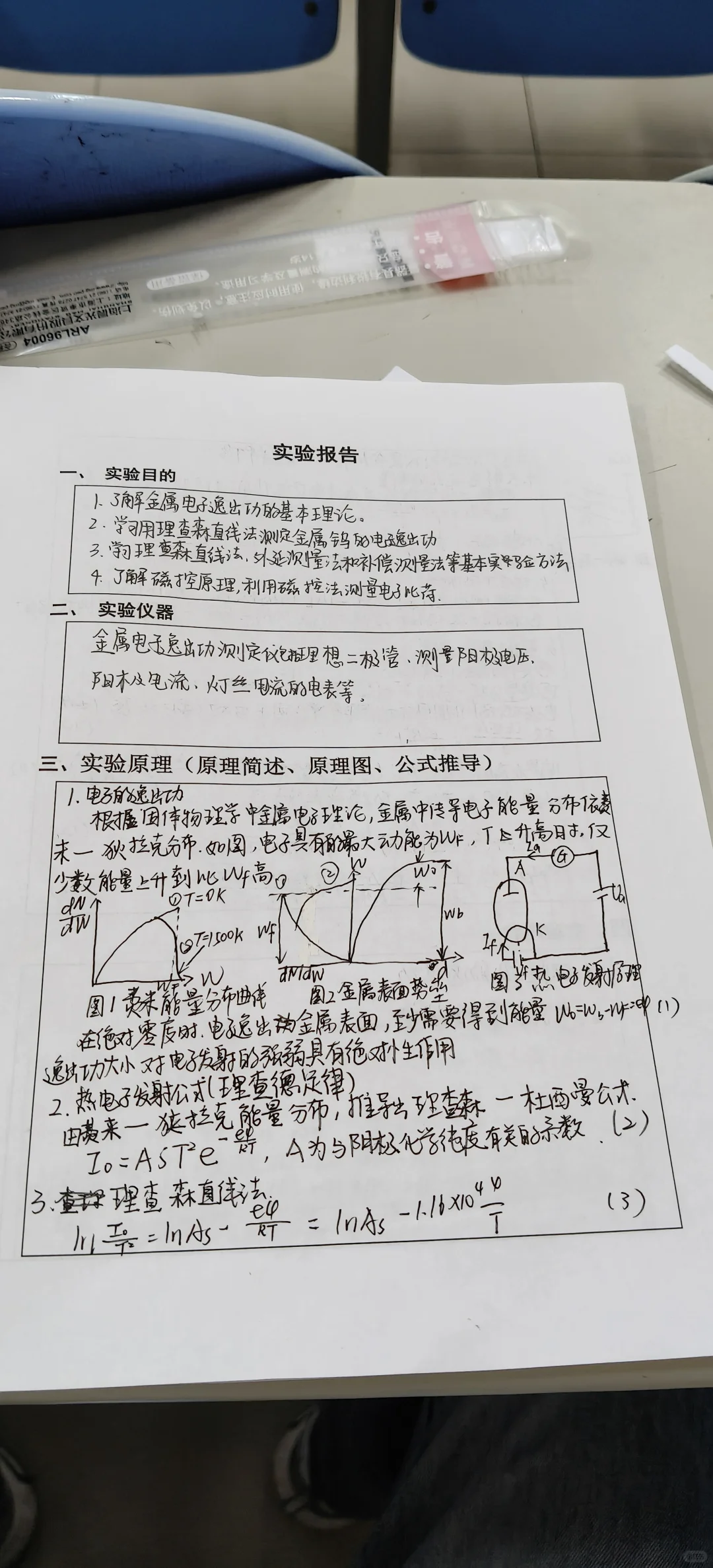 金属电子逸出功与电子比荷的测量