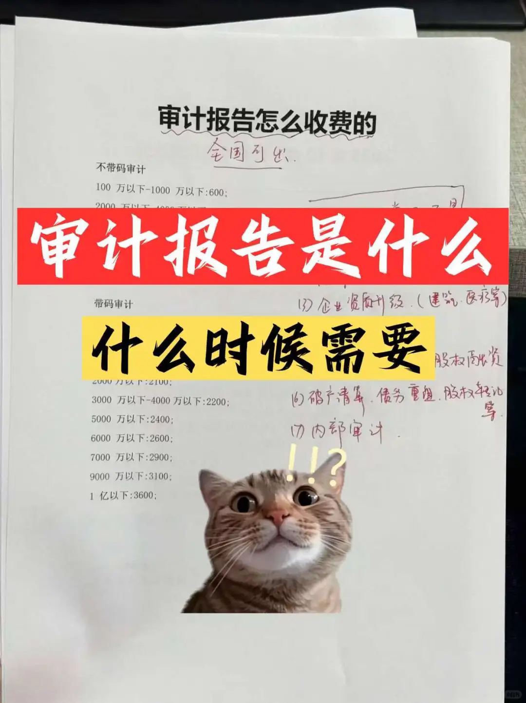 审计报告到底是什么？什么时候需要！