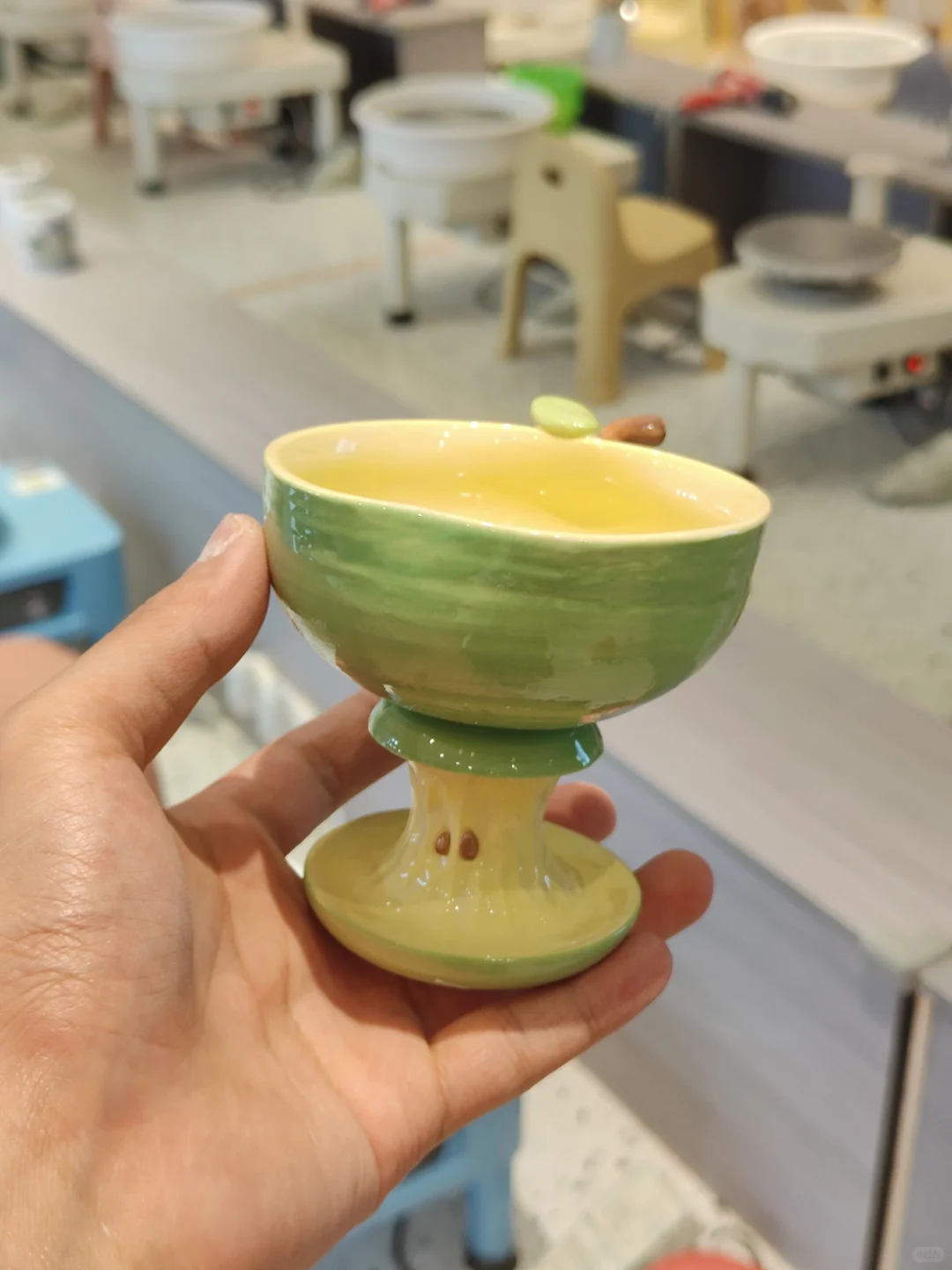 陶艺苹果高脚杯，我先吃为敬啦?