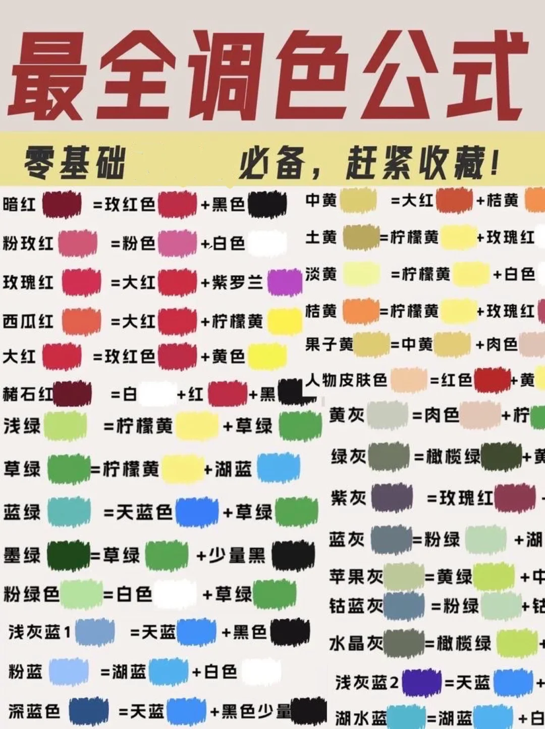 零基础学色彩搭配，化妆师入门必学❤️