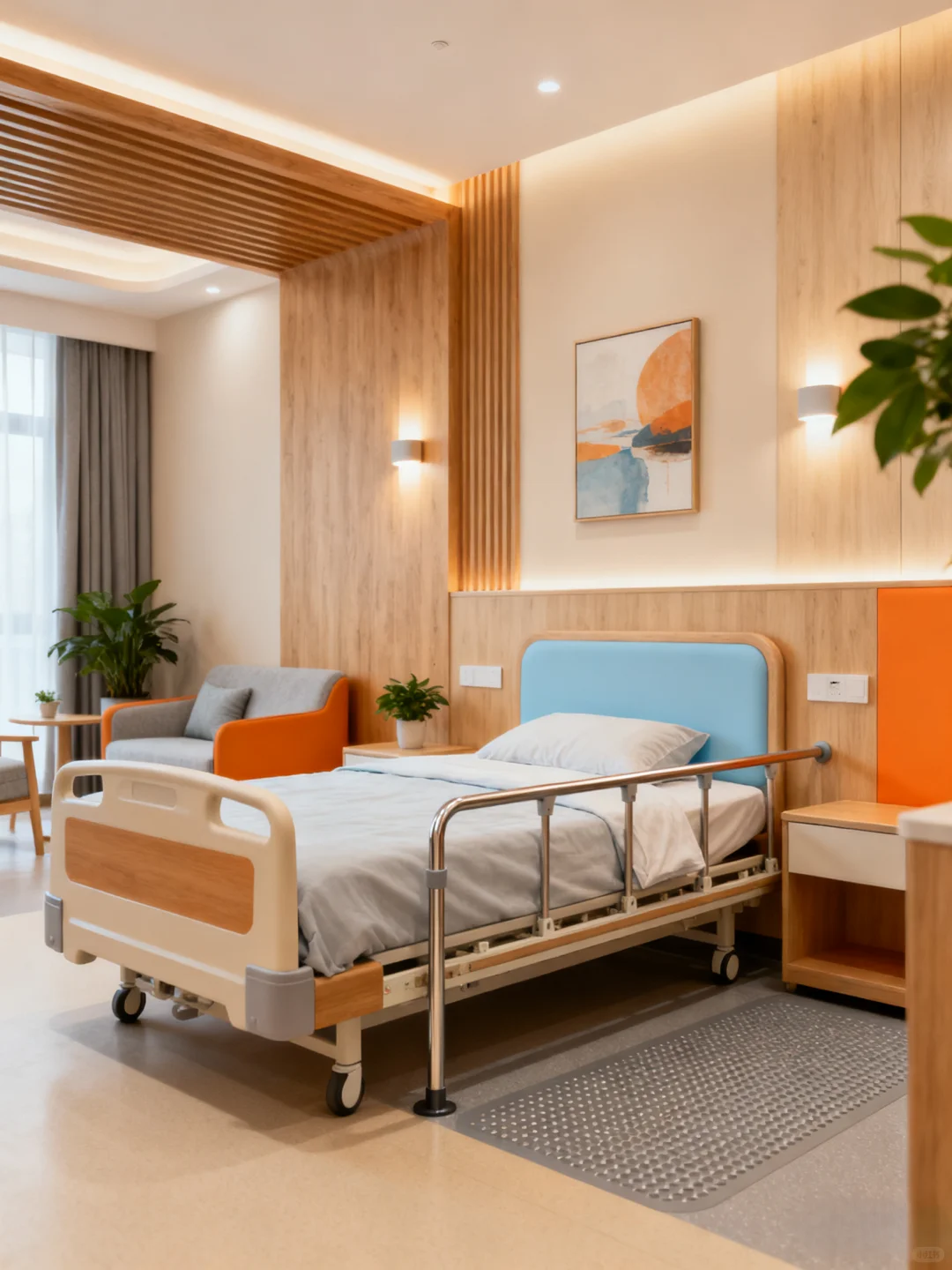 暖木色+隐形扶手，安全又温馨?