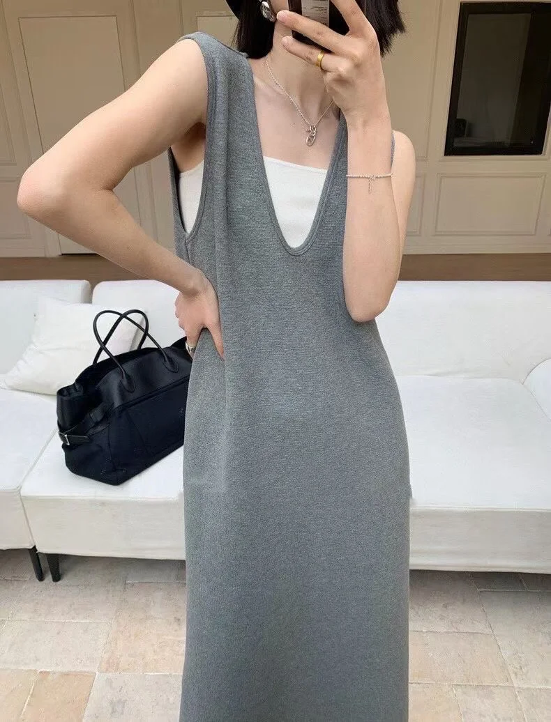 25秋冬新款现货｜TH双面针织褶皱松弛感连衣