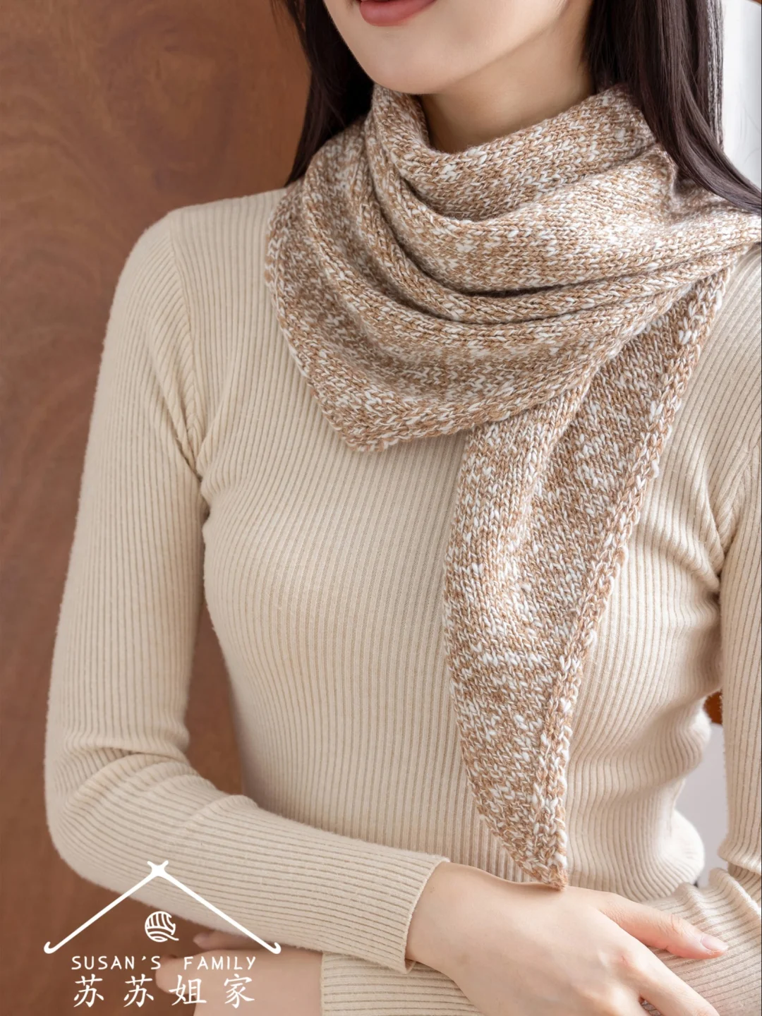 高级感拉满！?法式三角巾披肩图解分享