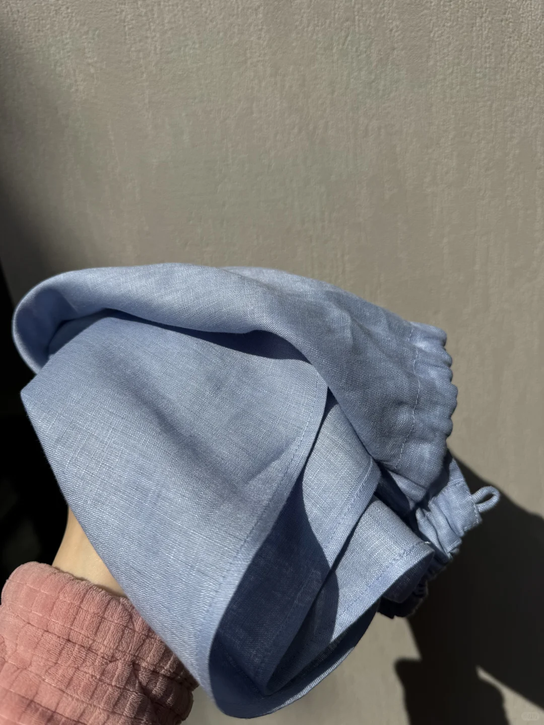 高端进口的产品全麻面料，我也是第一次接触