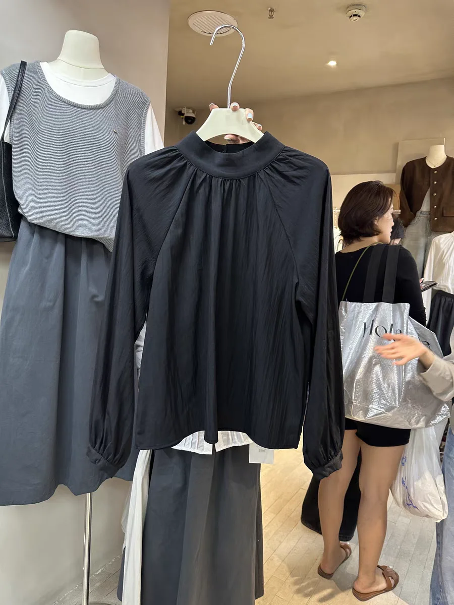 简单裁剪图分享|立领套头衬衫通勤分