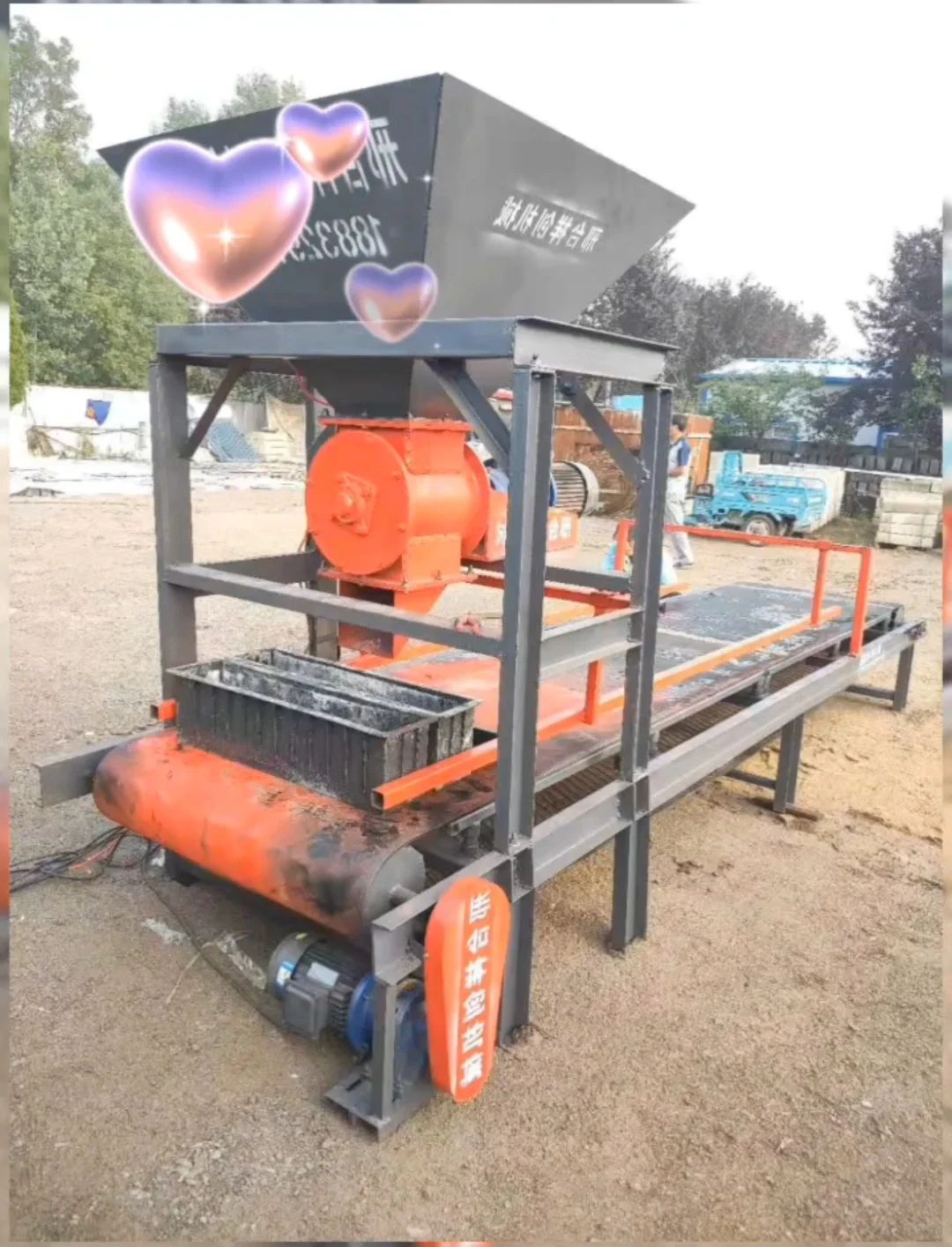 妙工新型混凝土预制块布料机械生产线设备