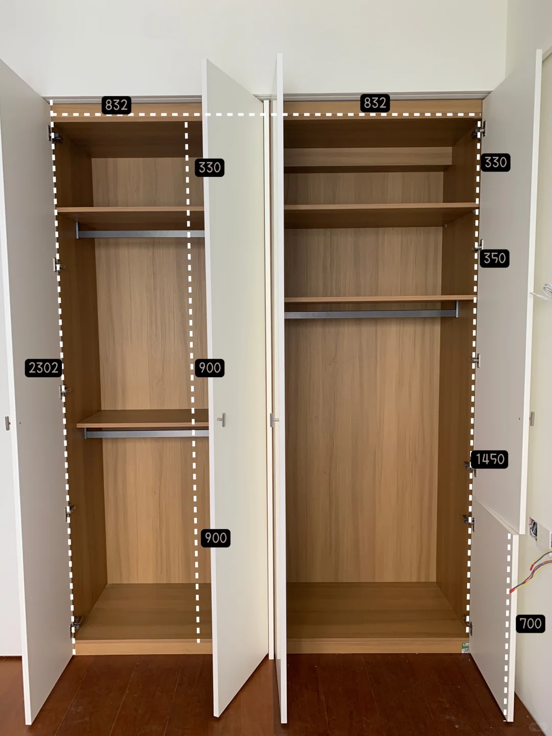 ?次卧衣柜这样装，颜值与实用并存！✨