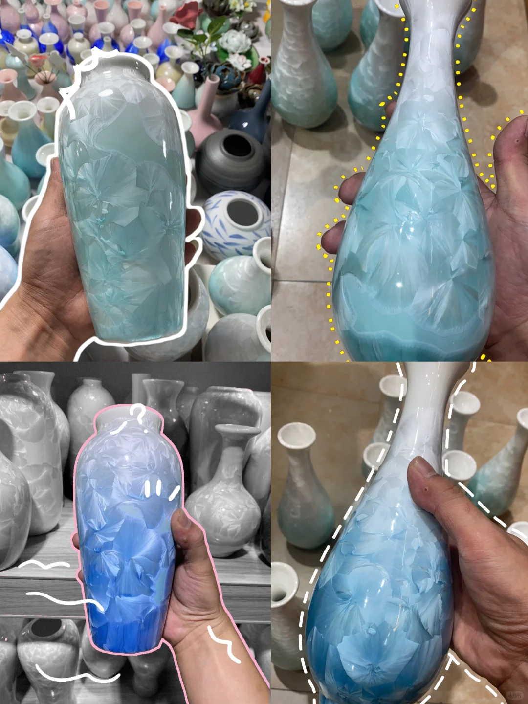 景德镇结晶釉花瓶，，