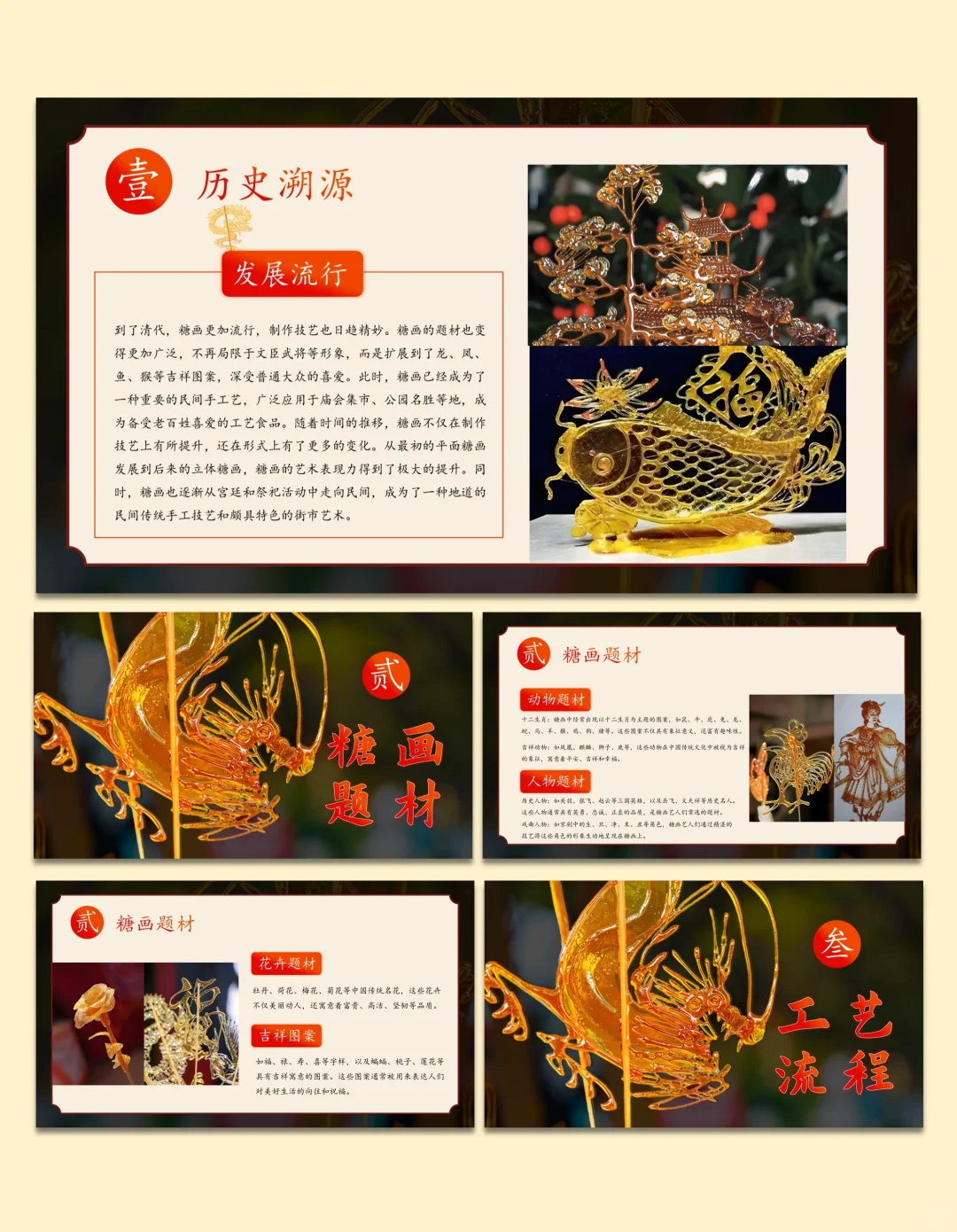 【152】非遗文化——糖画介绍PPT模板