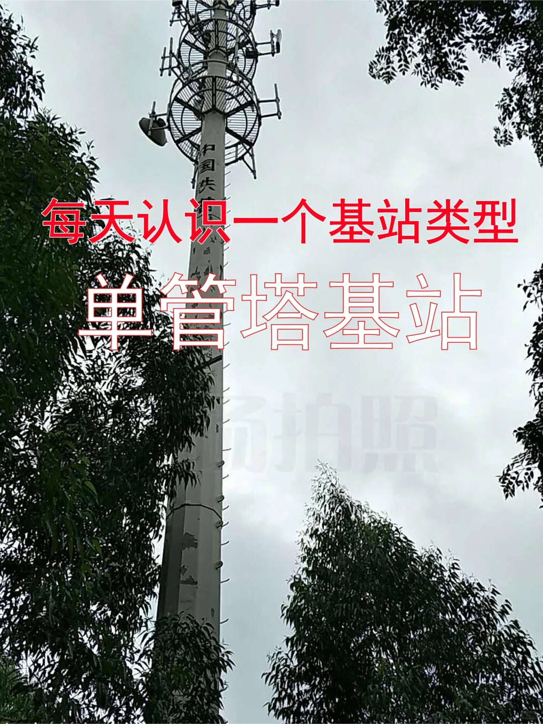 每天认识一个基站类型-单管塔基站