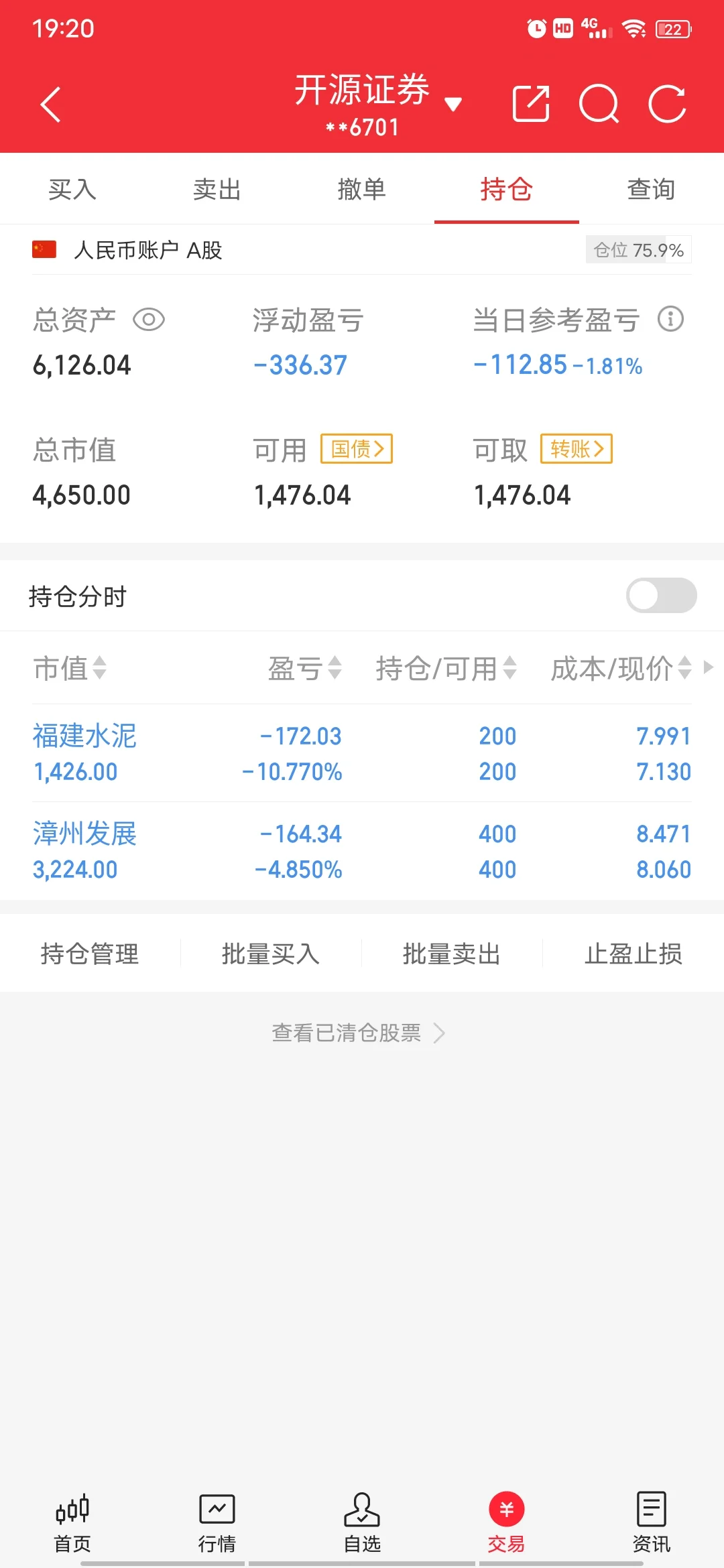 咚咚炒股实盘记录第22天