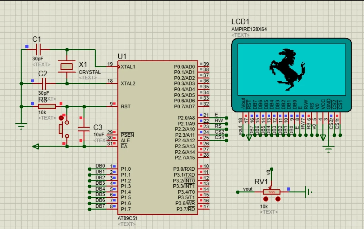 单片机无字库12864显示文字与图画设计