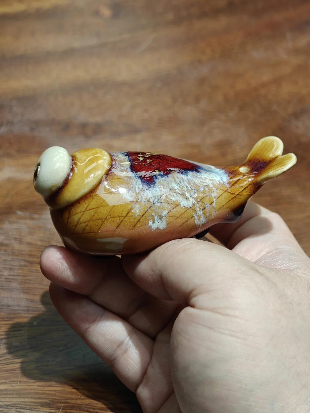 《一目禅》石湾陶可爱·禅意·香插·手把件！