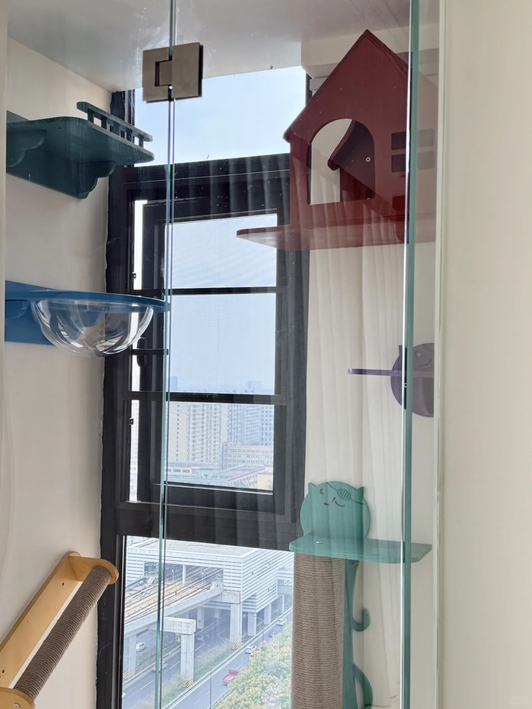 ?✨0.5平玻璃猫房 小空间改造✅附尺寸?