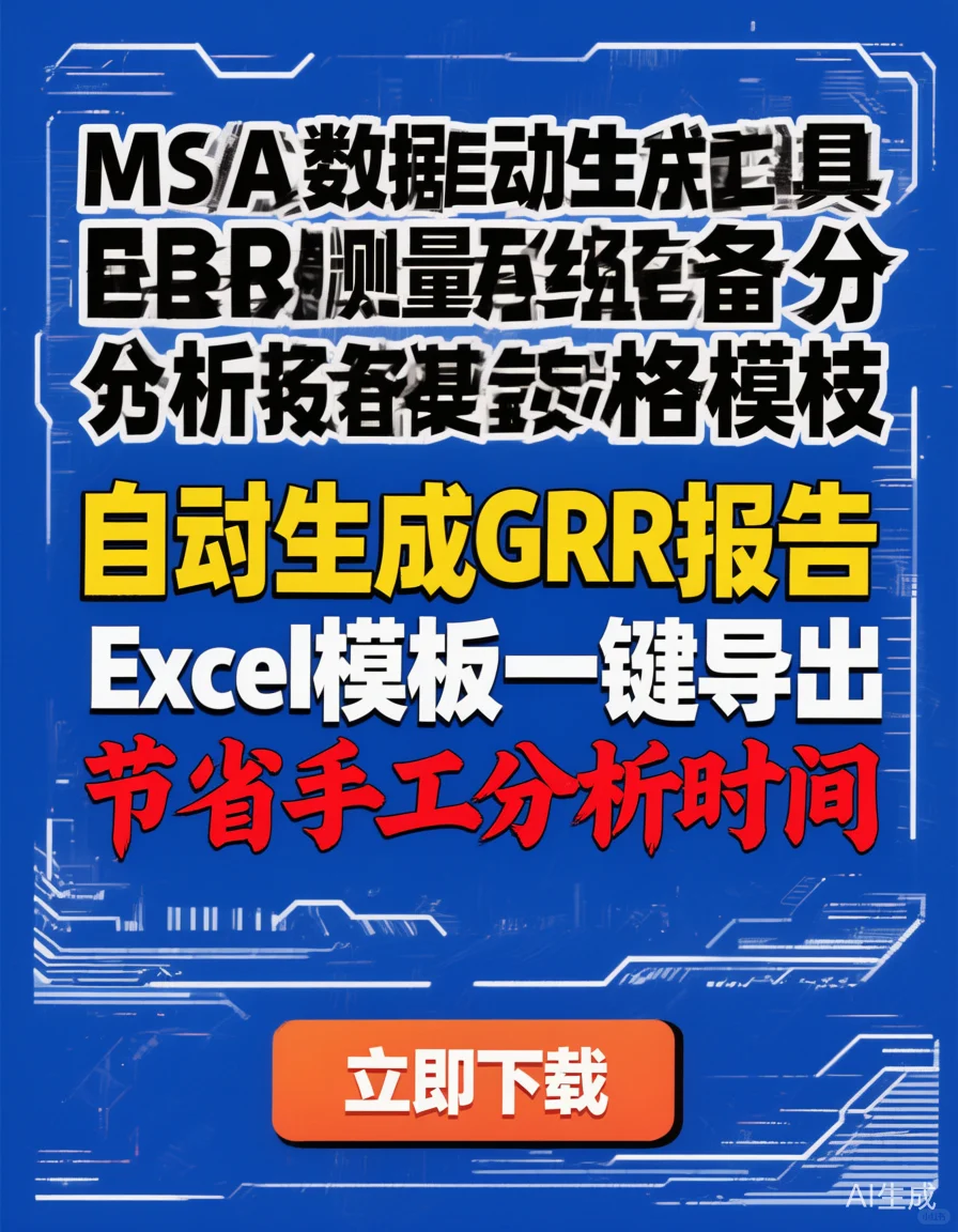 GRR测量系统|MSA自动生成Excel