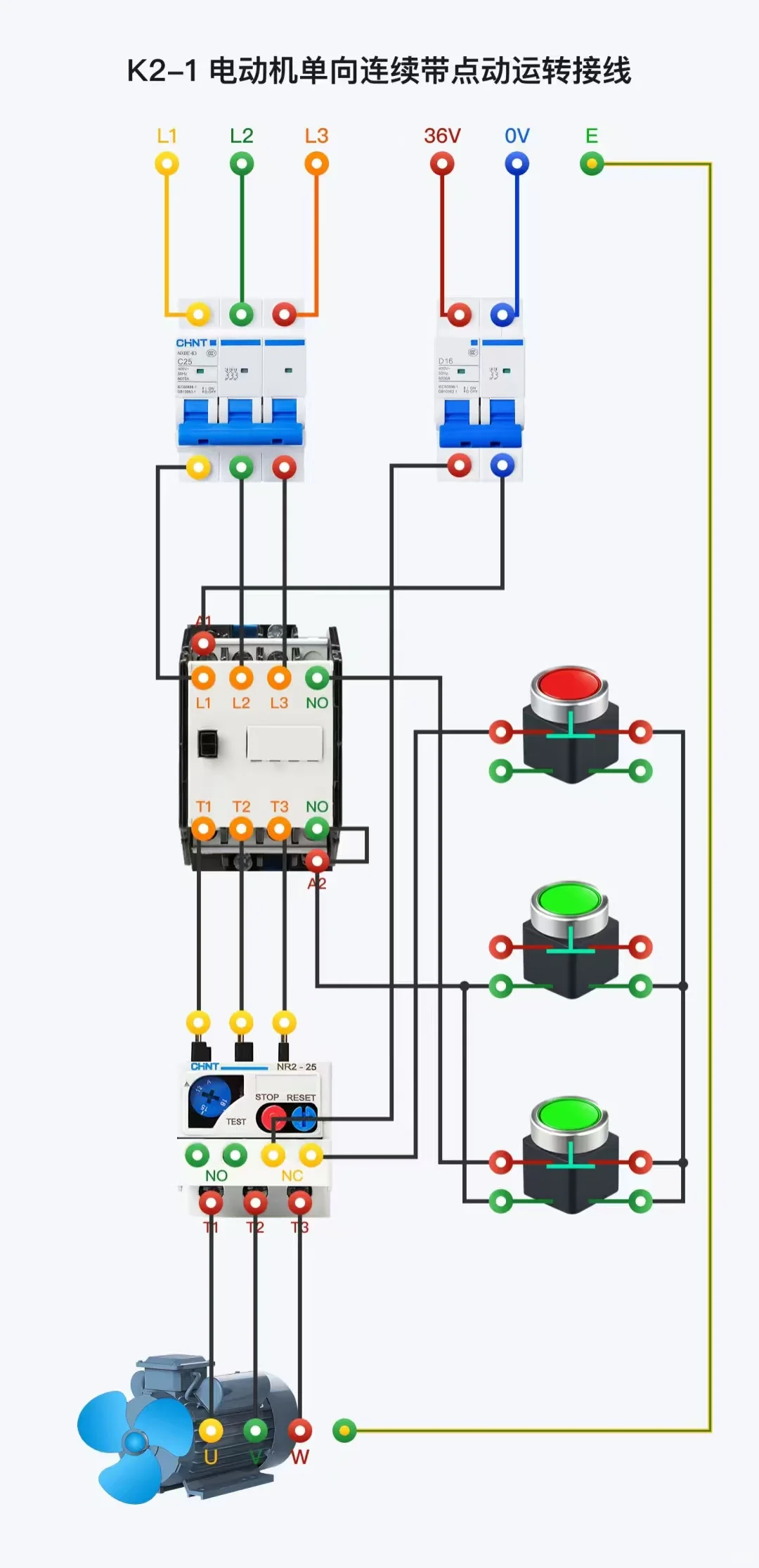 电工考证实操线路+原理图 背过=考过❗