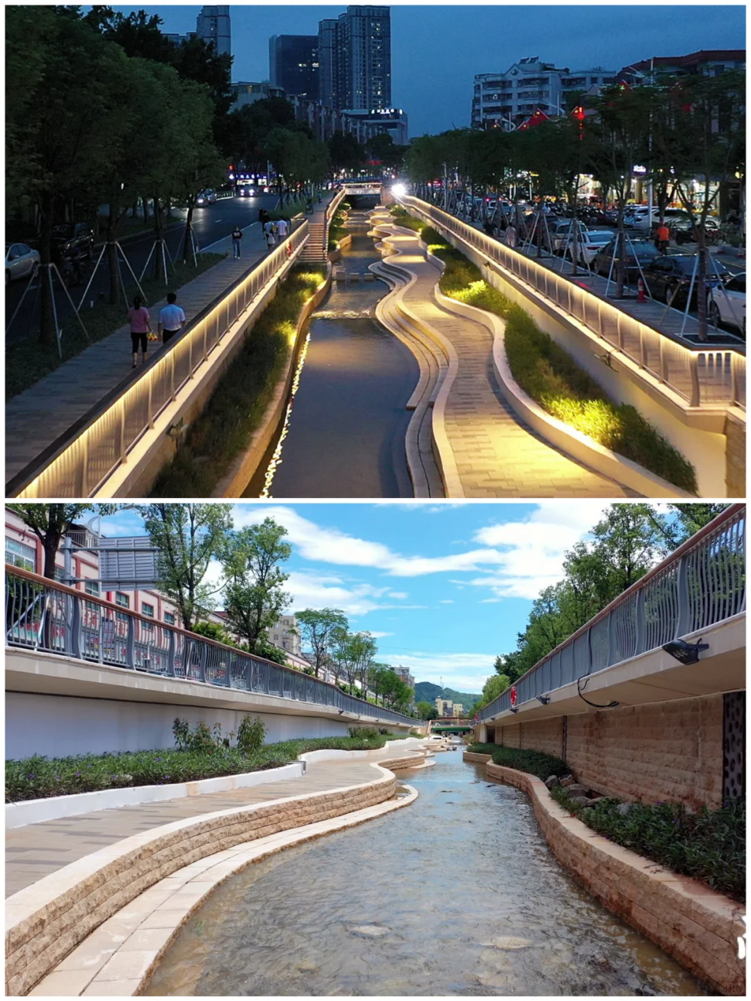 整容式改造，道路暗渠恢复景观河道！