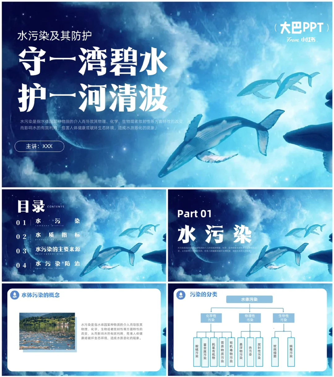 大巴原创PPT-534:水污染及其防护介绍PPT