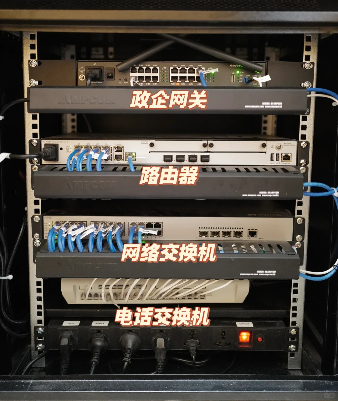 ?网络｜150平小型办公室，弱电机柜✅