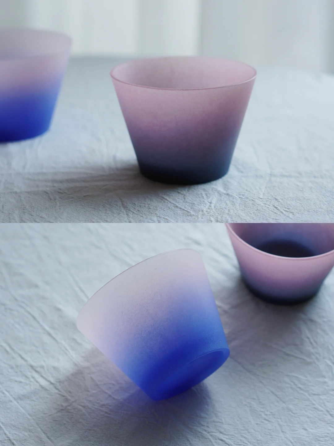 云汀手作|联名款粉烧玻璃猪口杯新颜色