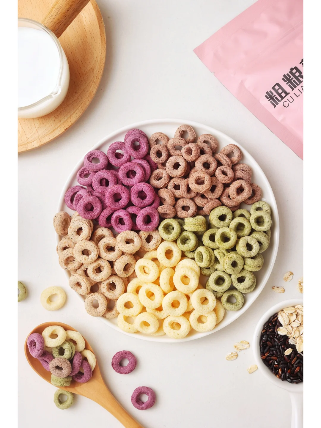 烘焙摄影|粗粮谷物棒谷物圈拍摄