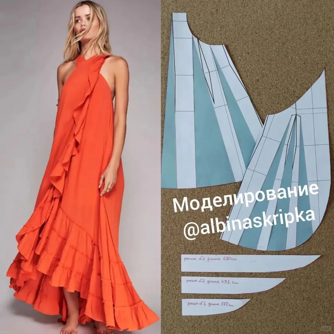 多款欧美时装的结构纸样