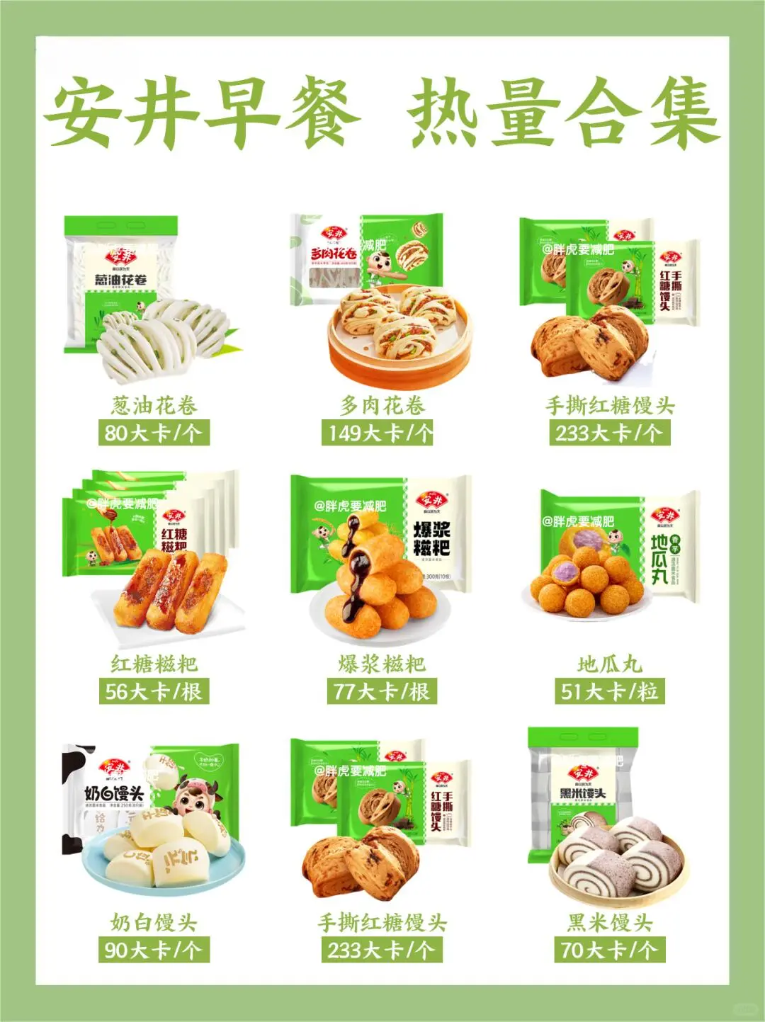 安井早餐?热量合集分享?本期分享36款安井