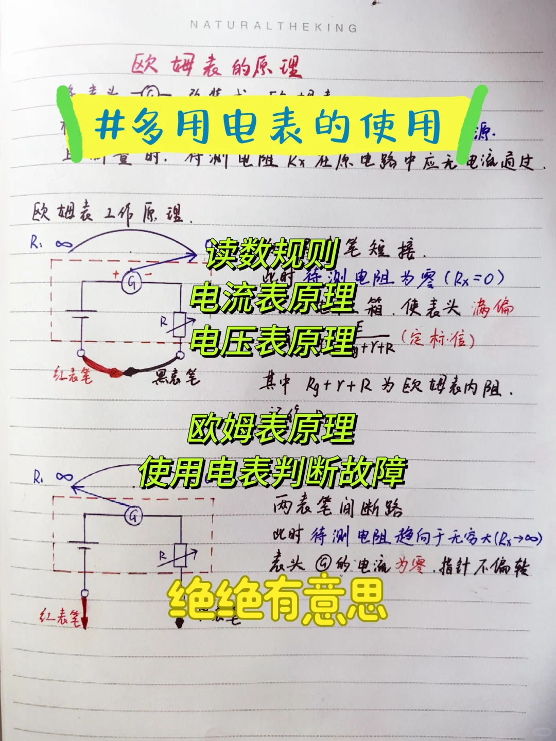 高中物理｜多用电表的原理和使用