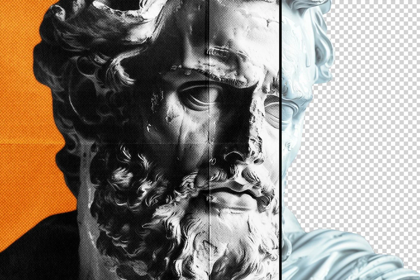 ?复古纸张折痕颗粒效果