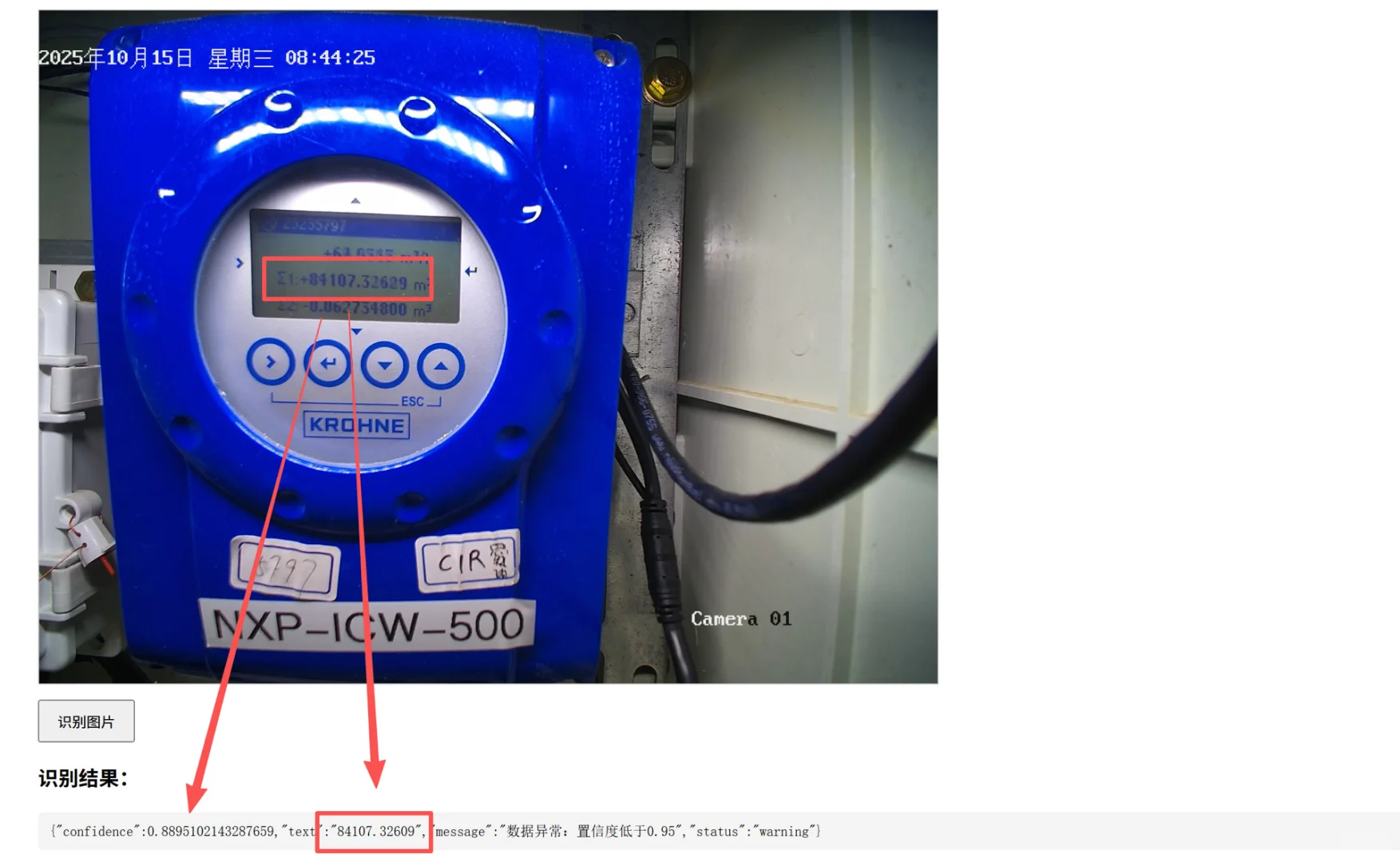 自动读取仪表盘数字