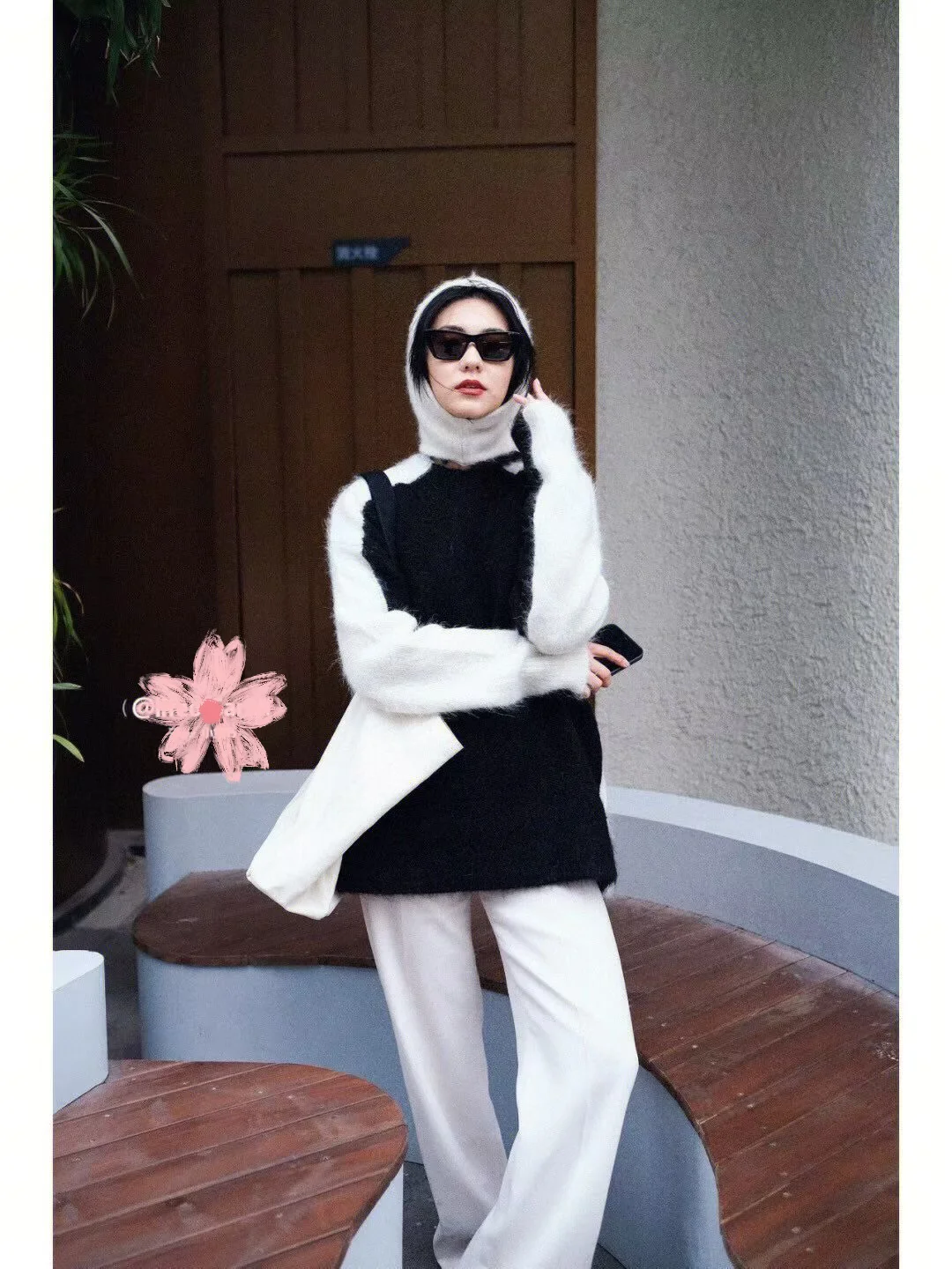 25秋冬新款现货 ｜RA重磅羊驼绒拼色毛衣针织