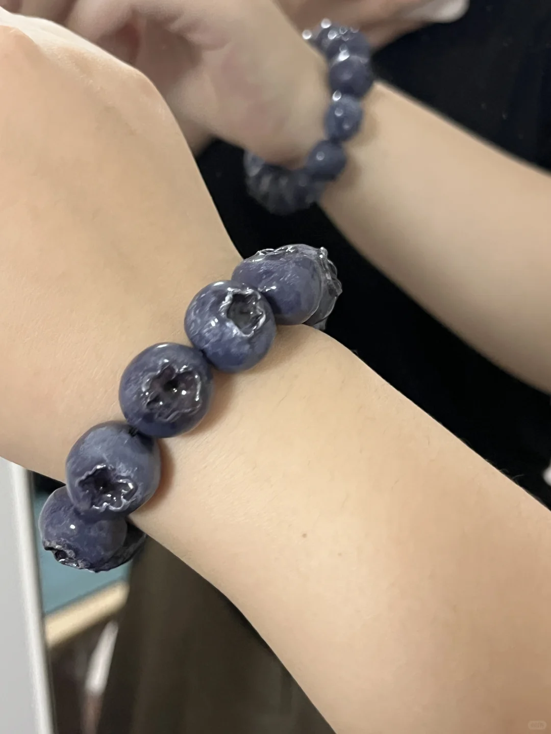 粘土蓝莓手串成品